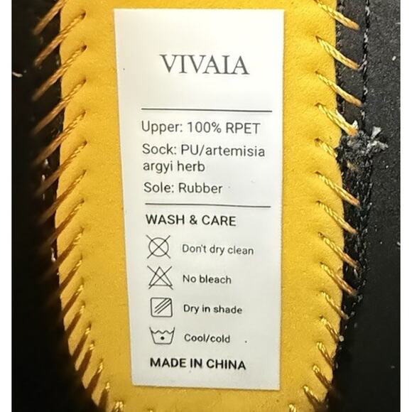 Vivaia Margot Square Toe V Cut Flats Women's 41.5 (US 10) Black Knit EXCELLENT - Picture 12 of 14